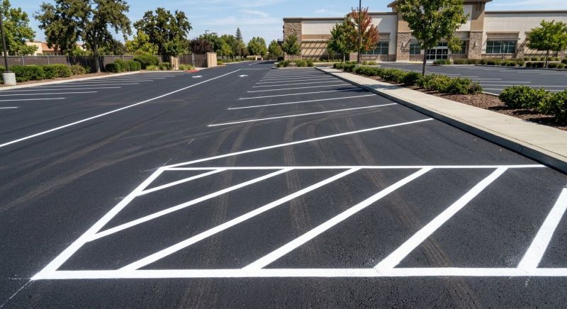Concrete Parking Lot Striping in Alpharetta, GA