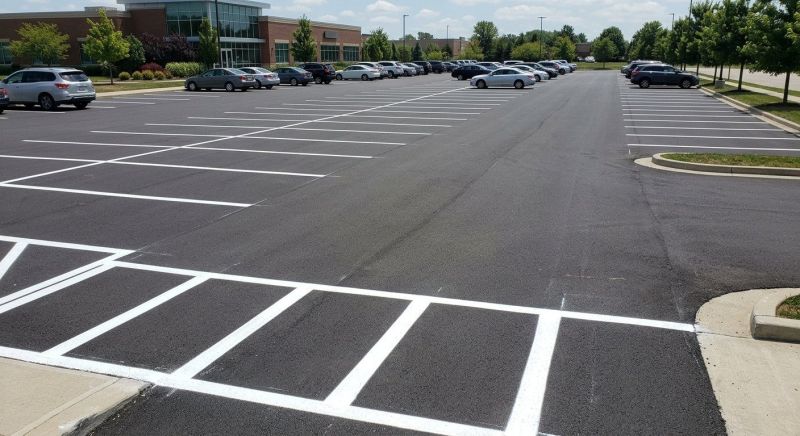 Concrete Parking Lot Striping in Lawrenceville, GA