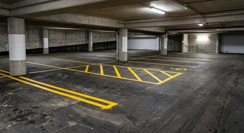 Parking Garage Striping in Roswell, GA